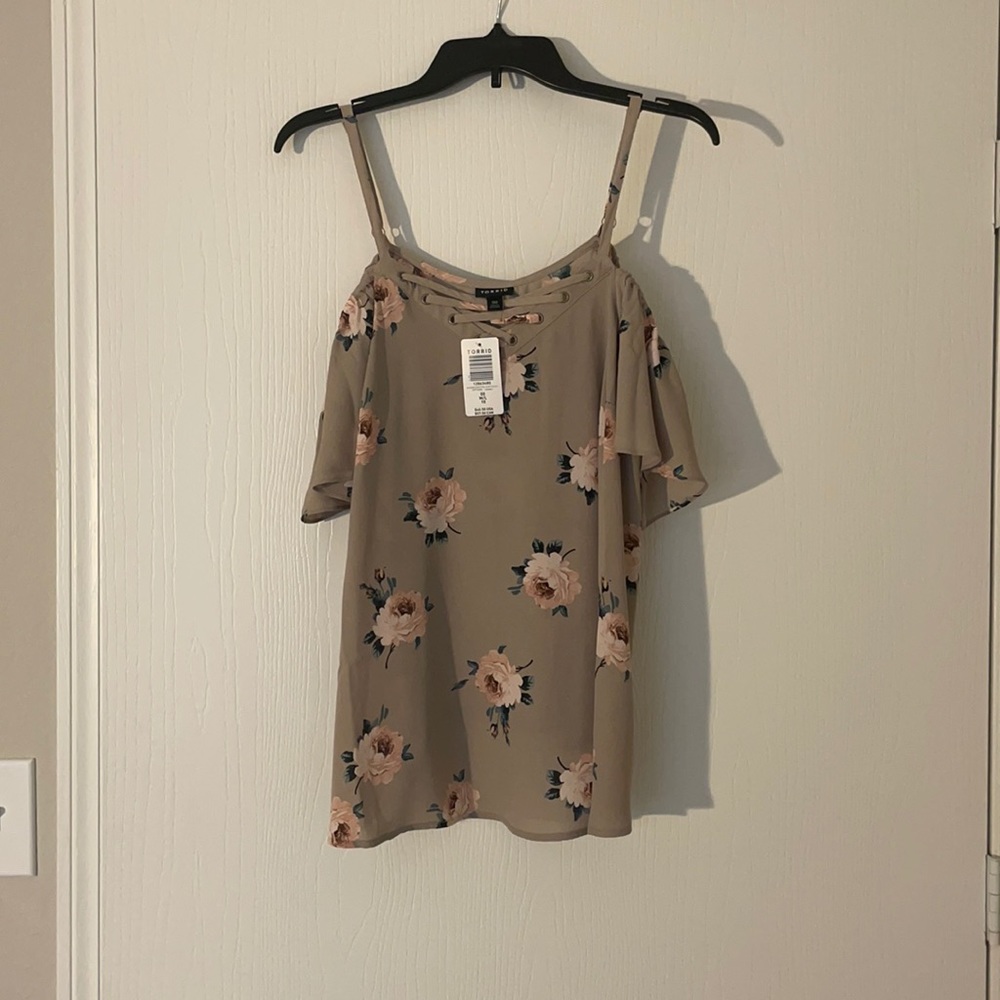 Torrid Off the Shoulder Floral Top